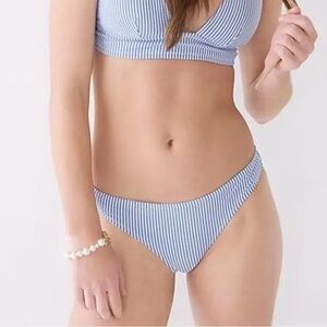 NWT J. Crew Hipster Bikini Bottom in Seersucker, Low-Rise, Moderate Coverage, 3X